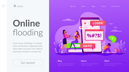 Poster - internet trolling, psychological abuse, teenager violence. girls laughing at sad boy. cyberbullying,