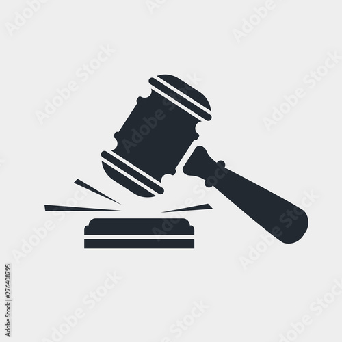 Fotografía Judge gavel black icon