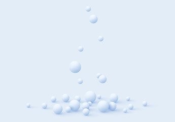 Poster - Blue Background with spheres