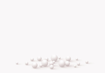 Poster - background with white spheres