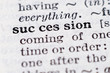 © Vitezslav Vylicil - Definition of word Succession