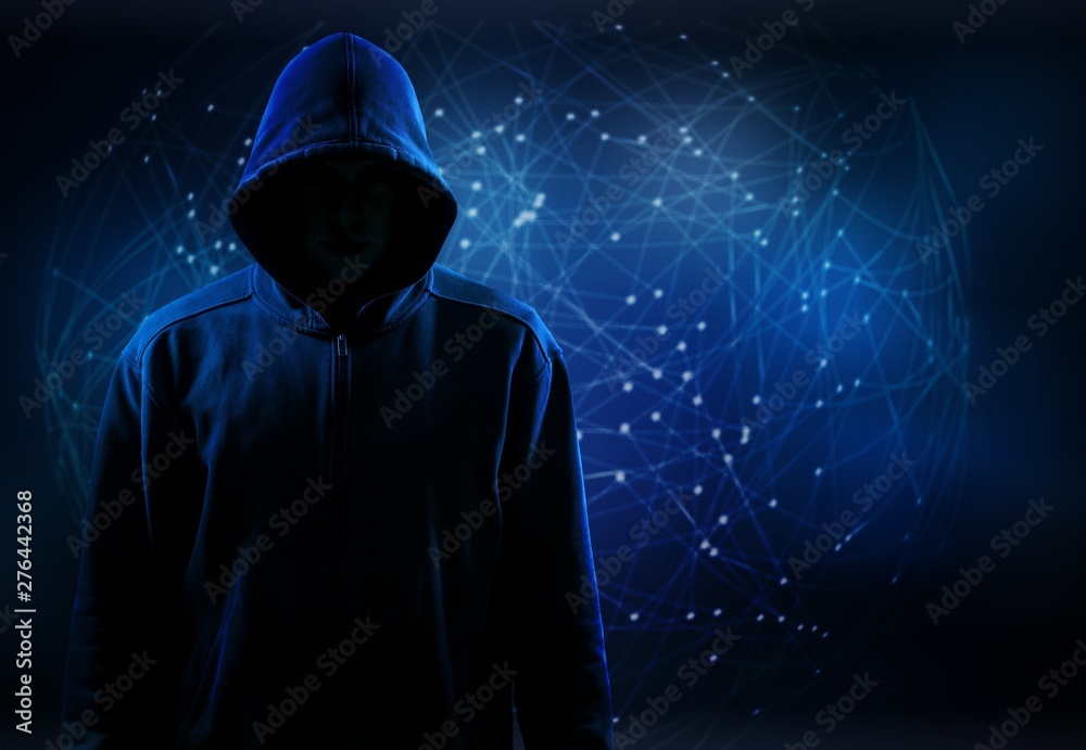 Dark Hacker and network icons