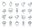 Food Icons,  Monoline concept