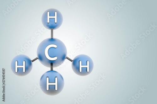 Ch4 Molecule Methane Render Of 3d Model With Copy Space Buy
