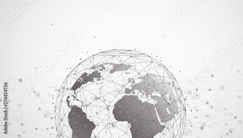 Fotografía Global network connection