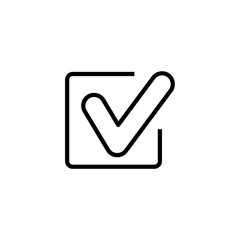 Poster - Box check mark line icon