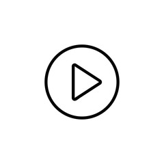 Poster - Play symbol line icon