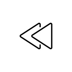 Poster - Rewind symbol line icon