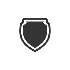 Poster - shield icon symbol template black color editable. Simple logo vector illustration for graphic and web design.