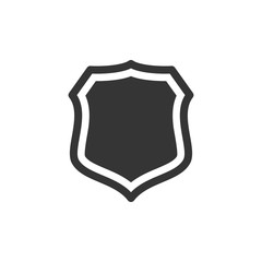 Poster - shield icon symbol template black color editable. Simple logo vector illustration for graphic and web design.
