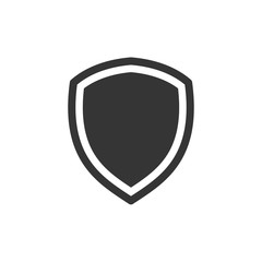 Poster - shield icon symbol template black color editable. Simple logo vector illustration for graphic and web design.