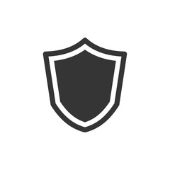 Poster - shield icon symbol template black color editable. Simple logo vector illustration for graphic and web design.