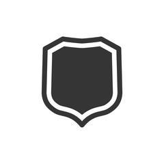 Poster - shield icon symbol template black color editable. Simple logo vector illustration for graphic and web design.