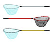 © FedBul - Fishing landing net simple icon vector set