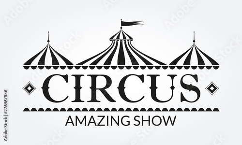 Cuadros en Lienzo Circus logo, badge or label with circus tent