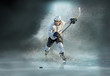 © Andrii IURLOV - Caucassian ice hockey Players in dynamic action in a professiona