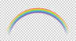 Rainbow icon realistic. Perfect icon isolated on transparent background - stock vector.