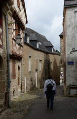 Canvas Print - Gasse in  Saint Goustan, Bretagne