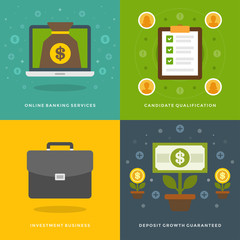 Poster - Website Promotion Banners Templates and Flat Icons Design