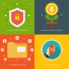Poster - Website promotion banners templates and flat icons design vector illustrations set