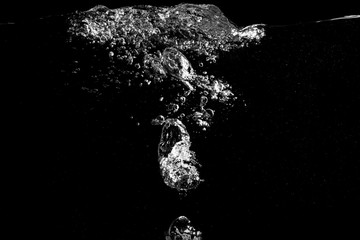 Leinwandbilder - White bubbles under the water background