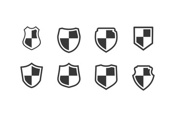 Poster - shield icon symbol template black color editable. Simple logo vector illustration for graphic and web design.