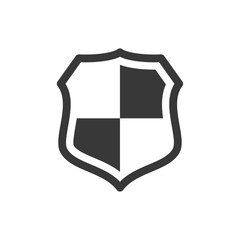Poster - shield icon symbol template black color editable. Simple logo vector illustration for graphic and web design.