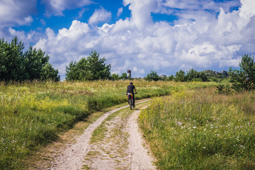 Poster - Road to castle in Olsztyn village, one of the chain of 25 medieval castles called Eagles Nests Trail in Poland