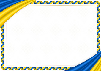 Border made with Ukraine national colors