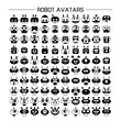 © bigpa - vector set of robot avatar icons