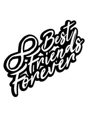 freunde kontur logo unendlich symbol best friends forever geschrieben cool crew team party freundin 