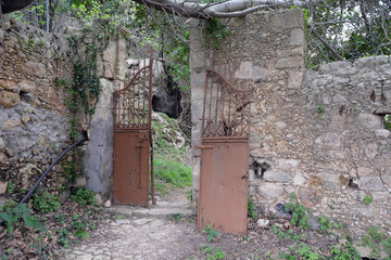 Poster - Ruinen in der Mühlenschlucht auf Kreta