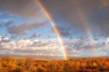  Beautiful Double Rainbow Over Countryside In Northwest Pennsylvania Venango Valley View