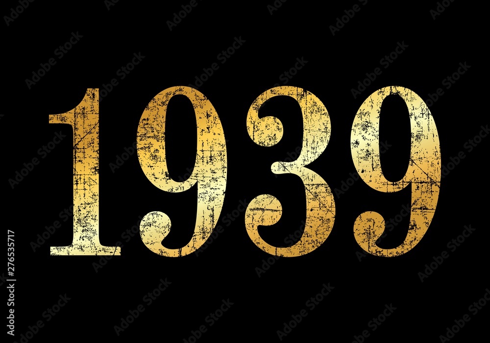 Year 1939 (Ancient Gold) - obrazy, fototapety, plakaty 