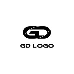 Sticker - initial GD simple logo design