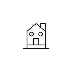 Poster - Simple house line icon