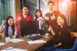 © stockphoto mania - asian younger freelance teamwork  job successfull happiness emotion