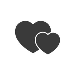 Poster - Heart Love icon template black color editable. Heart Love symbol vector sign isolated on white background. Simple logo vector illustration for graphic and web design.