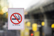 © wedninth - Label no smoking metal sign in the city