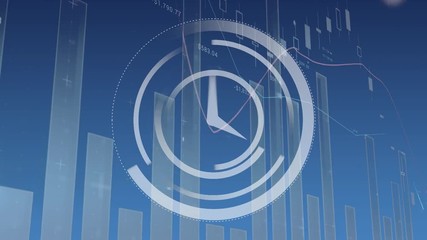 Poster - Clock with graphs and statistics