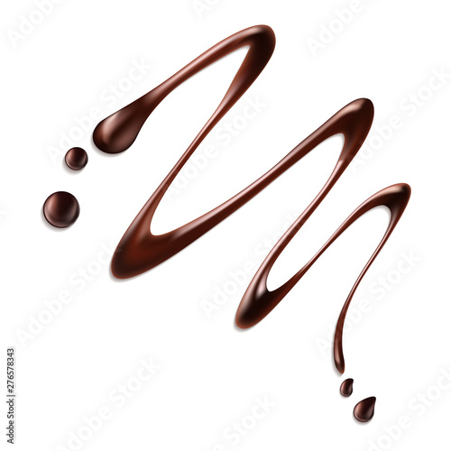 Fotomural Abstract pattern made of chocolate isolated on white background