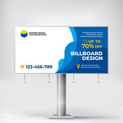 Wall Mural - Billboard design, cool banner for outdoor advertising, posting photos and text. Creative graphic background for product promotion