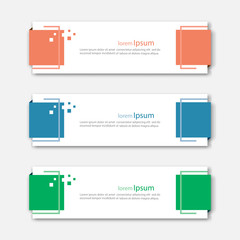 Wall Mural - set of abstract design banner template.