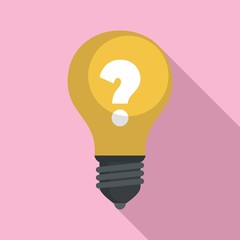 Poster - bulb idea icon. flat illustration of bulb idea vector icon for web design