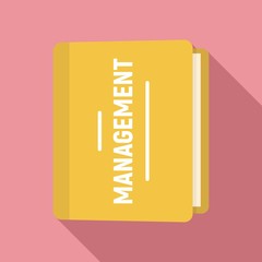 Sticker - Folder management icon. Flat illustration of folder management vector icon for web design