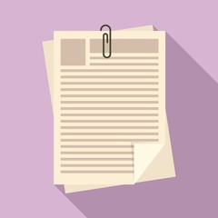 Poster - papers pack icon. flat illustration of papers pack vector icon for web design