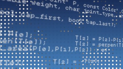 Poster - Program codes running on the screen
