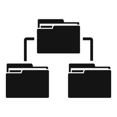Poster - folder network icon. simple illustration of folder network vector icon for web design isolated on wh
