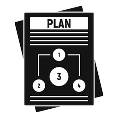 Poster - Management plan icon. Simple illustration of management plan vector icon for web design isolated on white background