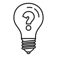 Poster - Bulb idea icon. Outline bulb idea vector icon for web design isolated on white background